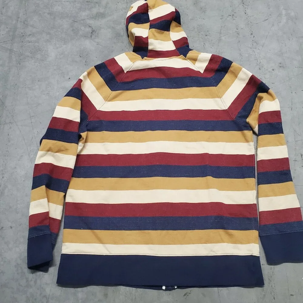 Hang Ten X-Large Multicolor Striped Hoodie Sweatshirt Front Pocket Drawstring Ho - Picture 6 of 8